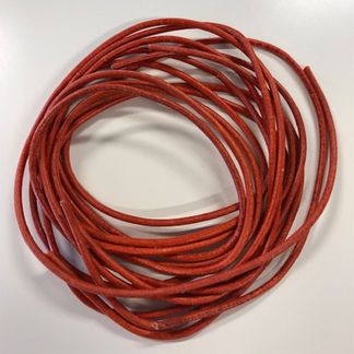 Lærtråd korallrød 2 mm