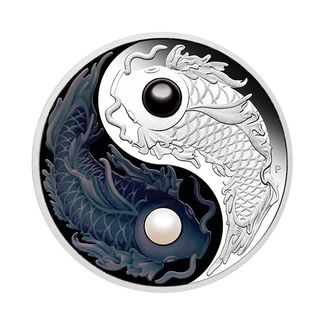 5 oz Yin Yang Koi Sølvmynt