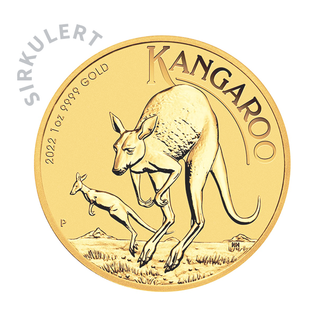 1 oz Sirkulert Australian Kangaroo Gullmynt